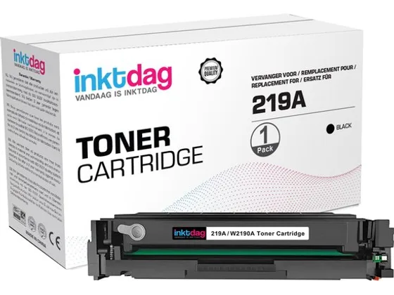 Inktdag compatible HP 219A (W2190A) zwart met chip